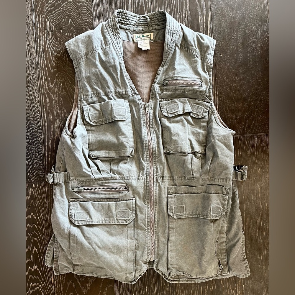 Vintage LL Bean Khaki Field Vest